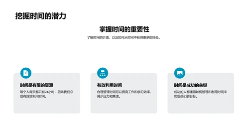 时间管理教学课件PPT模板