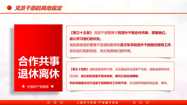 中国共产党章程党章党规学习解读PPT模板