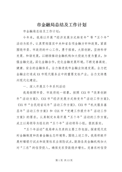 市金融局总结及工作计划.docx