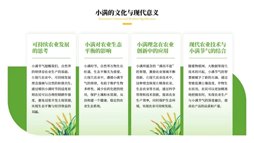 绿色清新风二十四节气之小满PPT模板