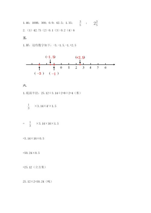 小学六年级升初中模拟试卷（名师系列）.docx