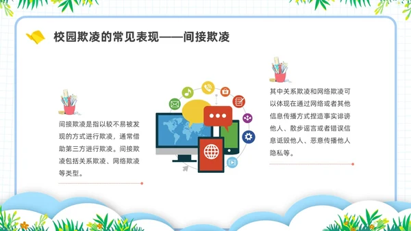 简约插画校园霸凌主题班会PPT课件