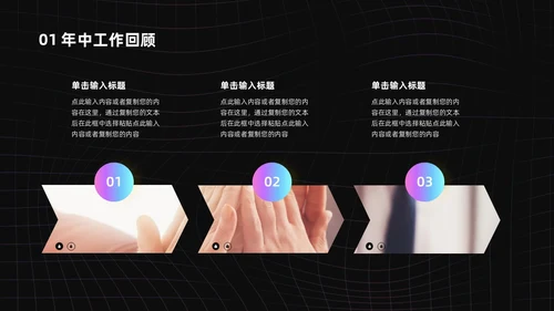 渐变黑色酸性线条风简约风工作总结PPT模板