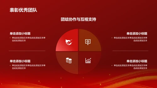 红色喜庆风优秀员工表彰PPT模板