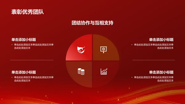 红色喜庆风优秀员工表彰PPT模板