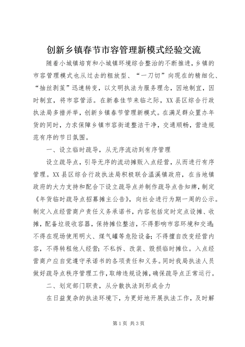 创新乡镇春节市容管理新模式经验交流.docx