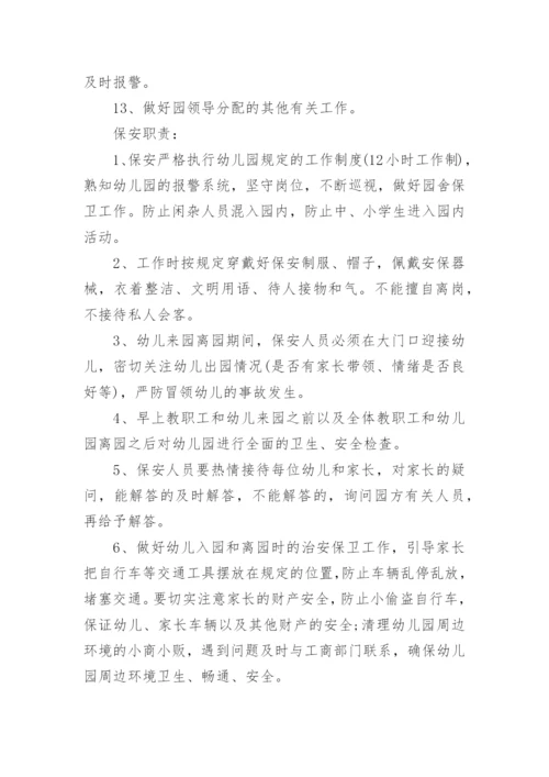 幼儿园安全保卫管理制度.docx