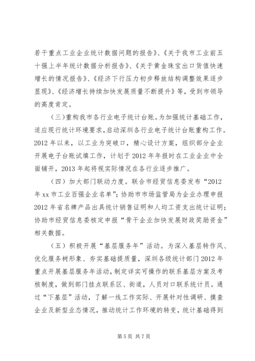 市统计局年度工作报告 (5).docx