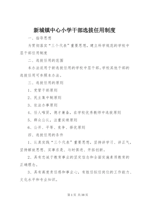 新城镇中心小学干部选拔任用制度.docx