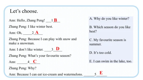 Unit 2 My favourite season Part B Rend and write课件