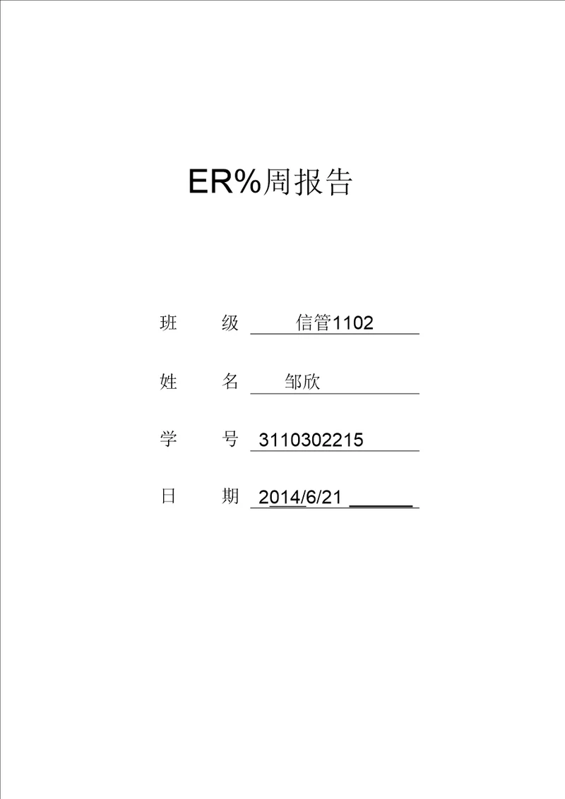 ERP专周实习报告