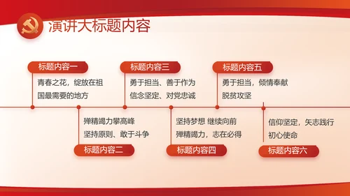红色党建党支部述职报告动态PPT