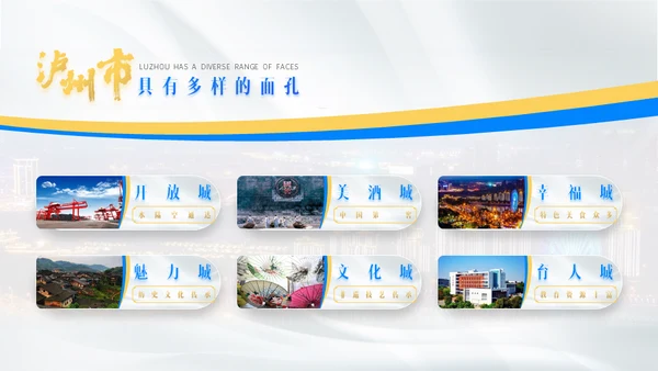 泸州家乡城市宣传通用PPT模板