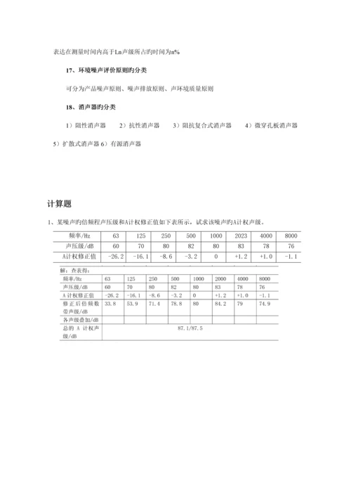 环境噪声控制工程复习资料.docx