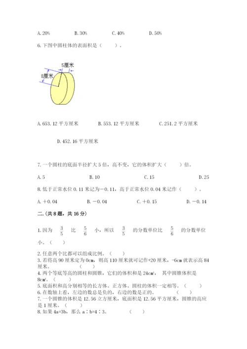 苏教版六年级数学下学期期末测试题（真题汇编）.docx