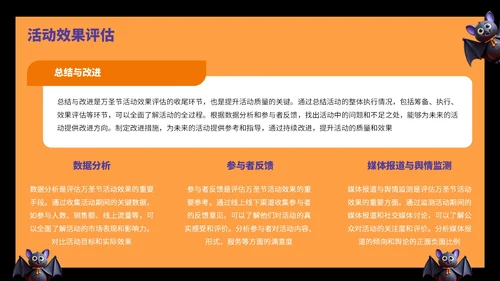 橙黄色卡通风万圣节活动营销方案PPT
