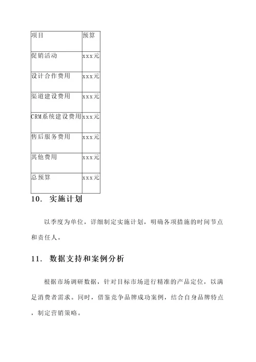 品牌家具营销方案