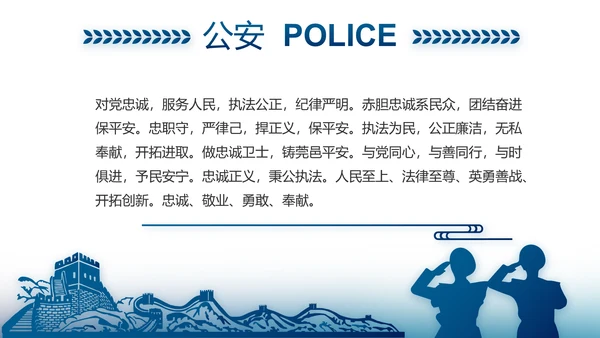 信念坚定对党忠诚公安警察动态PPT