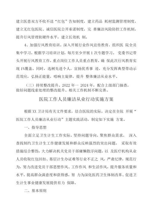 医院廉洁从业九项准则实施方案.docx