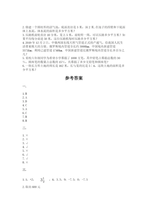 苏教版六年级数学小升初试卷推荐.docx