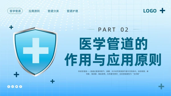 蓝色简约护理管道安全管理PPT模板宣传PPT动态PPT护理安全管理