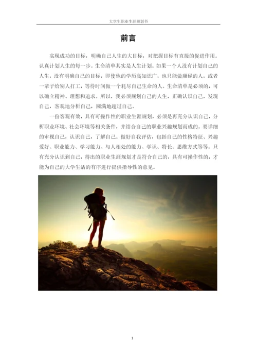 13页6500字人力资源管理专业职业生涯规划.docx