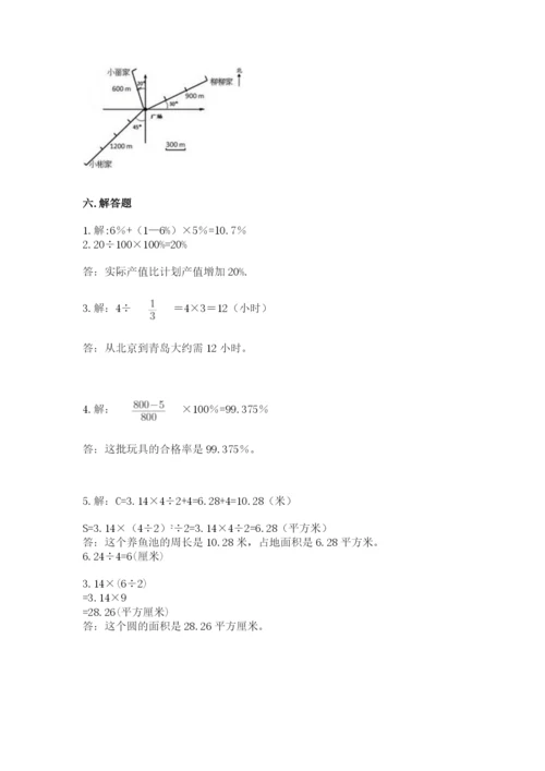 人教版六年级上册数学期末测试卷含答案【综合题】.docx