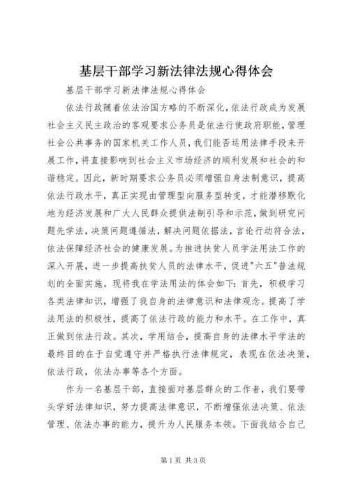 基层干部学习新法律法规心得体会 (2).docx