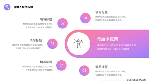 紫色渐变前沿商业计划书PPT模板