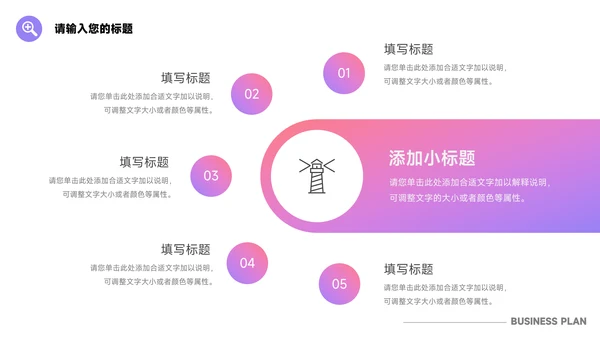 紫色渐变前沿商业计划书PPT模板