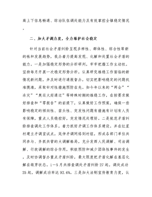 乡镇综治工作半年总结范文