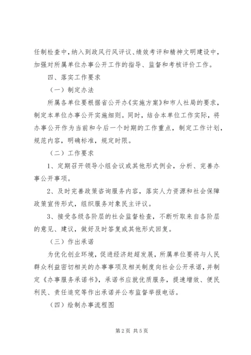 人保局办事公开实施方案.docx