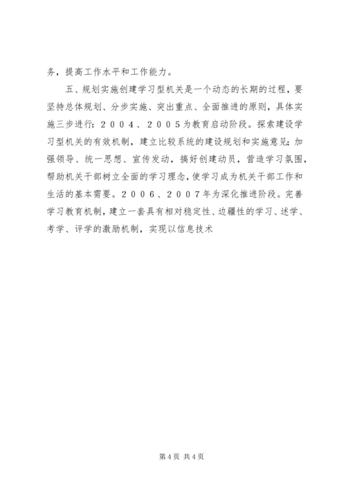 关于创建学习型机关的实施意见 (6).docx