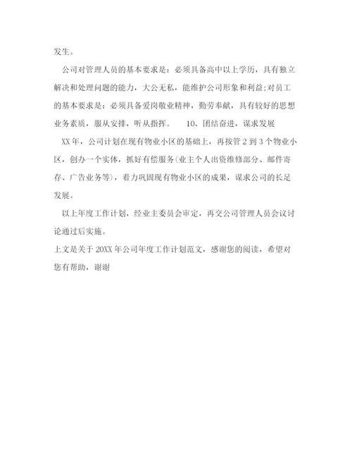 精编之公司年度工作计划范文3.docx