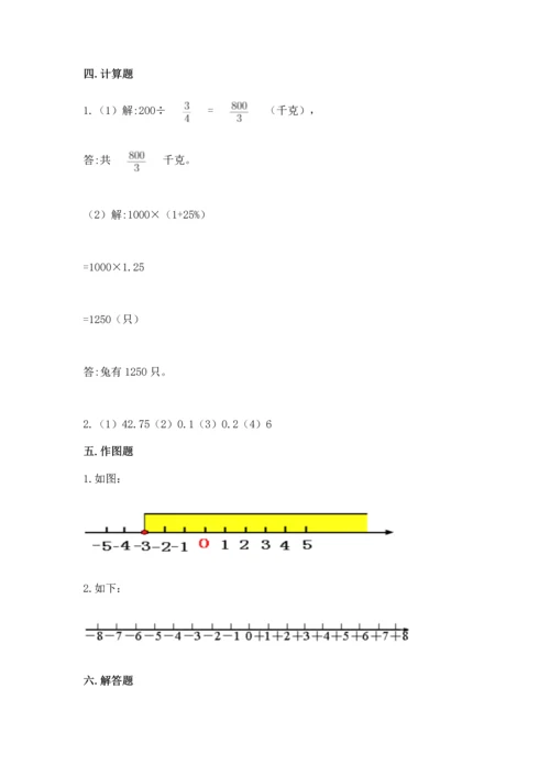 人教版六年级下册数学期末测试卷精品（黄金题型）.docx