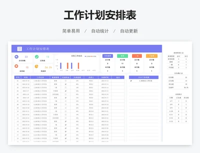 工作计划安排表