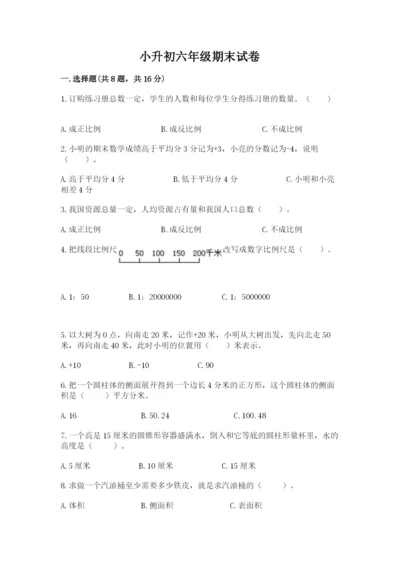 小升初六年级期末试卷附完整答案【典优】.docx