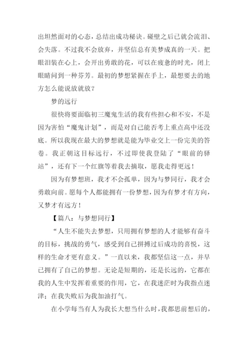 与梦想同行作文600字.docx