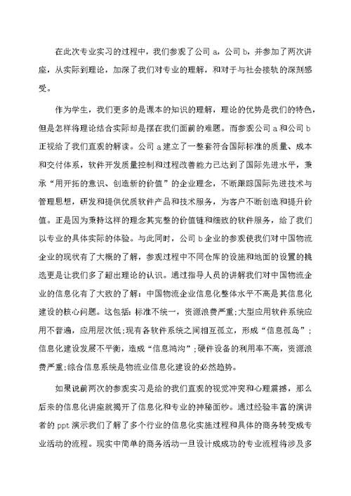 大学个人实习总结范文