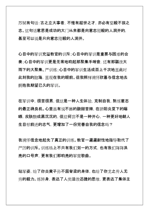 大学生个人军训心得体会(共26页)