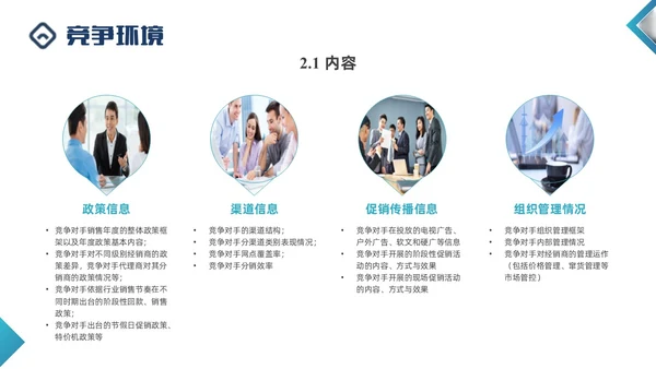 蓝色商务形状闭环营销PPT课件