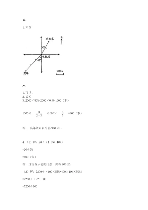 人教版六年级数学小升初试卷及参考答案【典型题】.docx