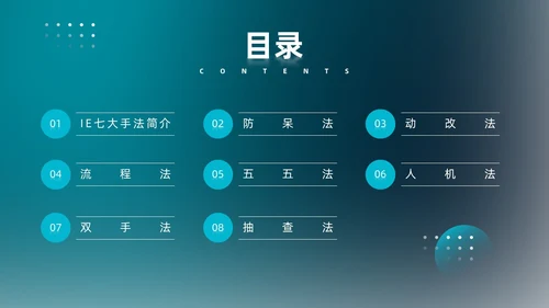 蓝色简约风IE七大手法培训PPT模板