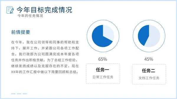 蓝色商务年度总结ppt模板