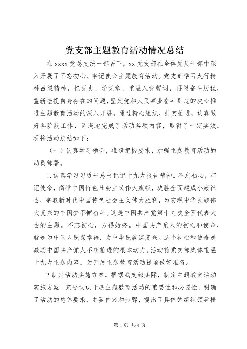 党支部主题教育活动情况总结.docx