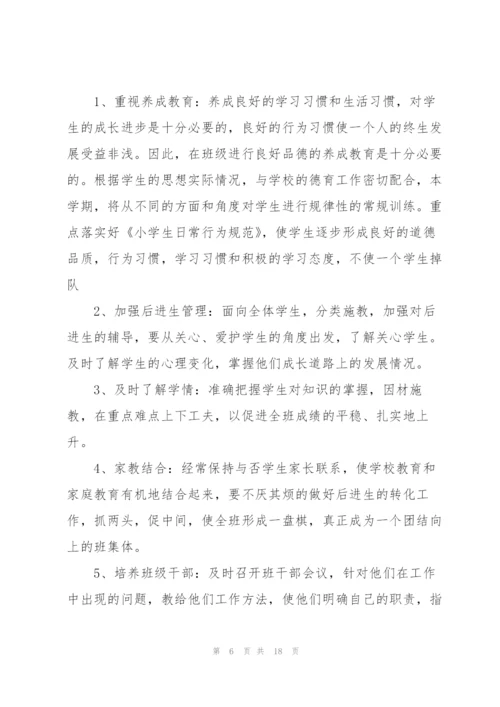 小学班主任一周个人工作计划安排.docx