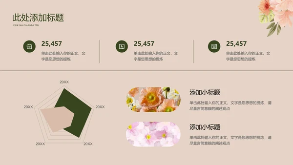 深绿小清新通用PPT演示模板
