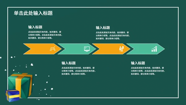 绿色卡通风圣诞节节日活动策划方案PPT模板