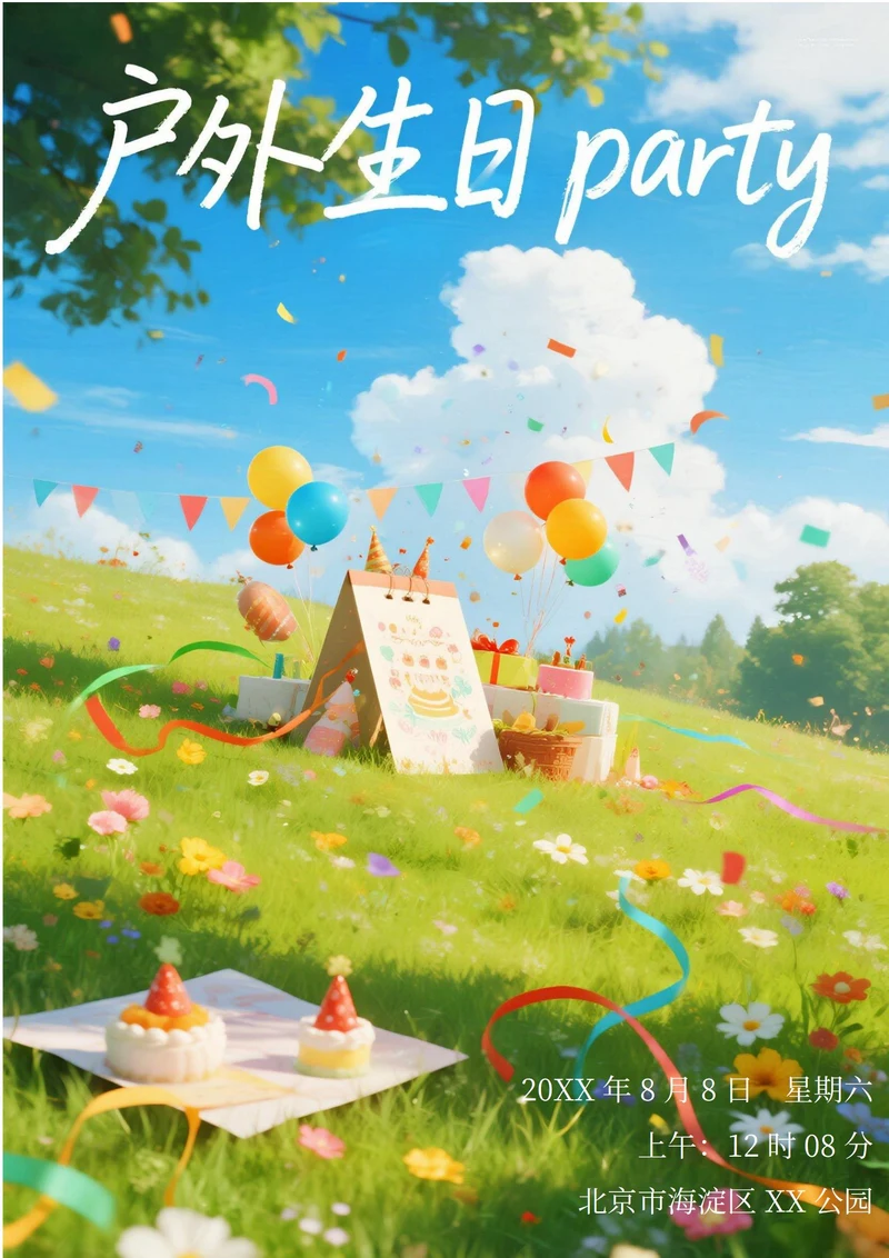 户外活动邀请函(生日party)