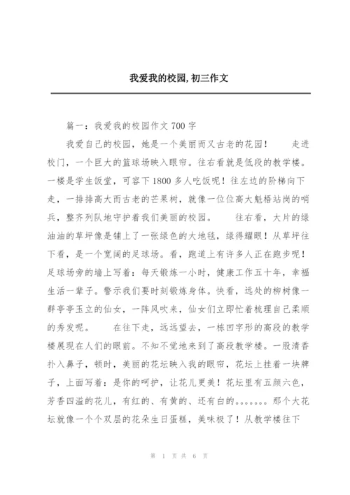我爱我的校园,初三作文.docx
